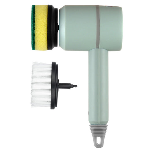 Electric Cleaning Brush 3 Gears Rechargeable Cleaner with 2 Replaceable Brush Heads and Built-in 1200mAh Battery