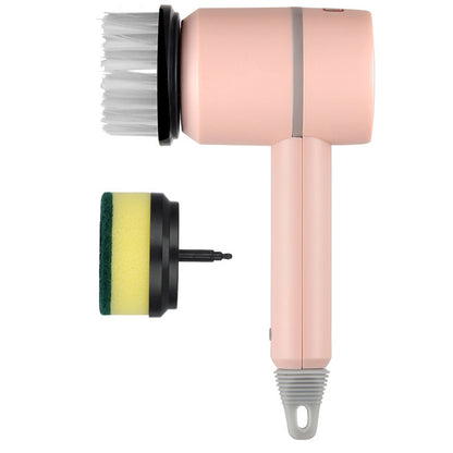 3 Gears Adjustable Electric Cleaning Brush Rechargeable Strong Power Scrubber with 2 Replaceable Brush Heads and Built-in 800mAh Battery