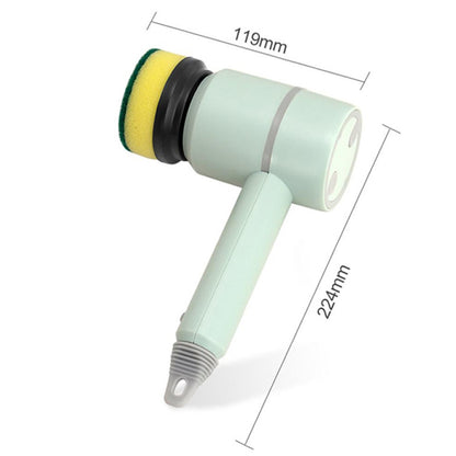 3 Gears Adjustable Electric Cleaning Brush Rechargeable Strong Power Scrubber with 2 Replaceable Brush Heads and Built-in 800mAh Battery