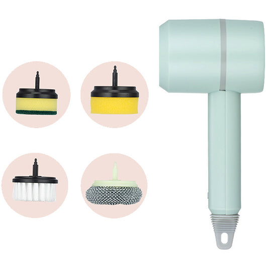 3 Gears Rechargeable Electric Cleaning Brush Strong Power Cleaner with 4 Replaceable Brush Heads