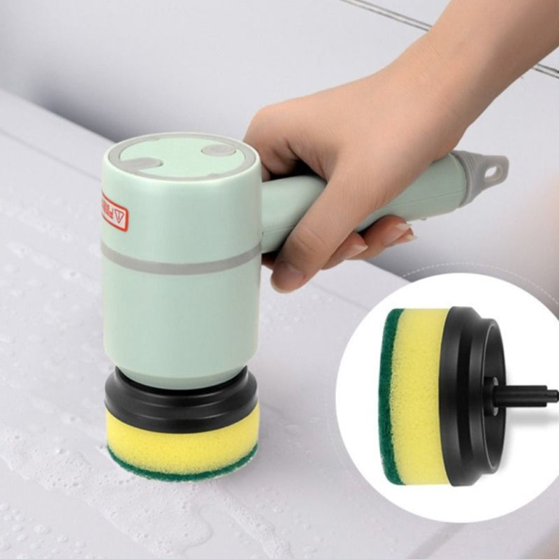 Electric Wireless Brush 3 Gears Cleaning Brush Strong Power Cleaning Tool with 6 Replaceable Brush Heads