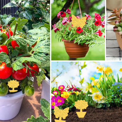 10Pcs Glue Bug Catcher Aphids Insect Double-sided Yellow PP Insect Sticky Board Fly Trap Garden Plant Protection