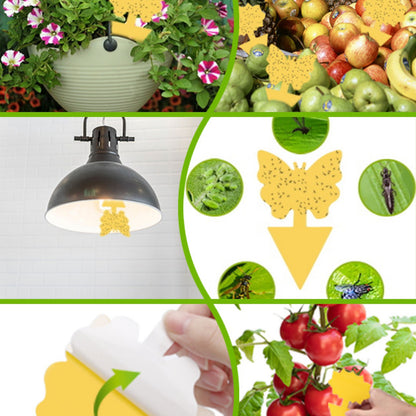 10Pcs Glue Bug Catcher Aphids Insect Double-sided Yellow PP Insect Sticky Board Fly Trap Garden Plant Protection