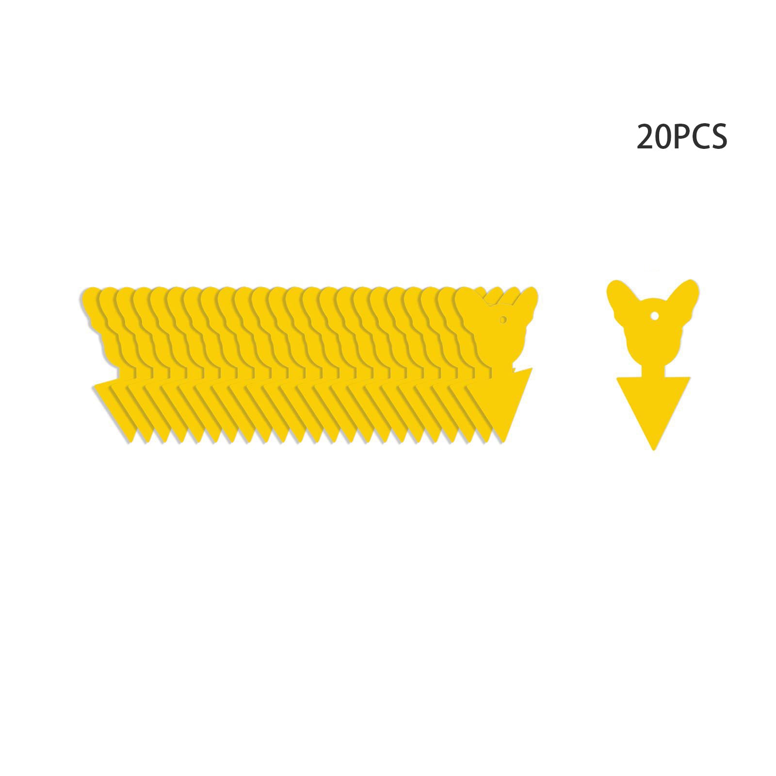 20Pcs Sticky Insect Trap Plant Pest Control Catcher Gardening Supplies Double-sided Yellow PP Sticky Board