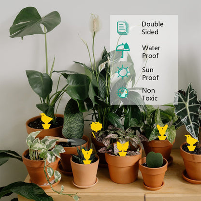 20Pcs Sticky Insect Trap Plant Pest Control Catcher Gardening Supplies Double-sided Yellow PP Sticky Board