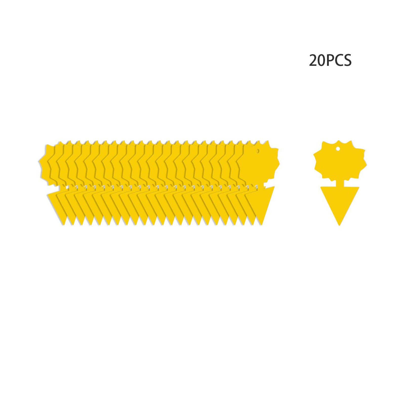 20Pcs Sticky Insect Trap Plant Pest Control Catcher Gardening Supplies Double-sided Yellow PP Sticky Board