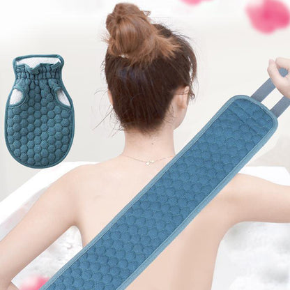 1 Set Fiber Cloth Body Exfoliating Bath Towel Back Skin Scrubber Strap Shower Bath Glove
