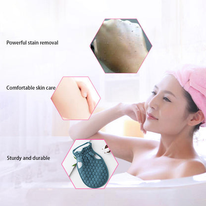 1 Set Fiber Cloth Body Exfoliating Bath Towel Back Skin Scrubber Strap Shower Bath Glove