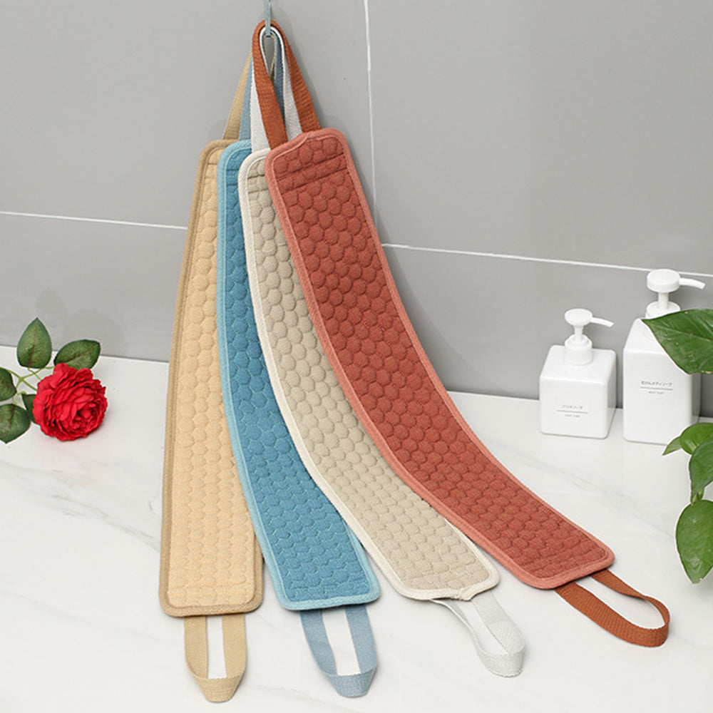 1 Set Fiber Cloth Body Exfoliating Bath Towel Back Skin Scrubber Strap Shower Bath Glove