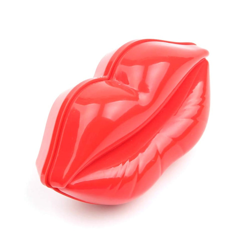 ABS Plastic Lip-Shaped Hair Comb Compact Mini Travel Hair Brush Hairbrush with Mirror for Women
