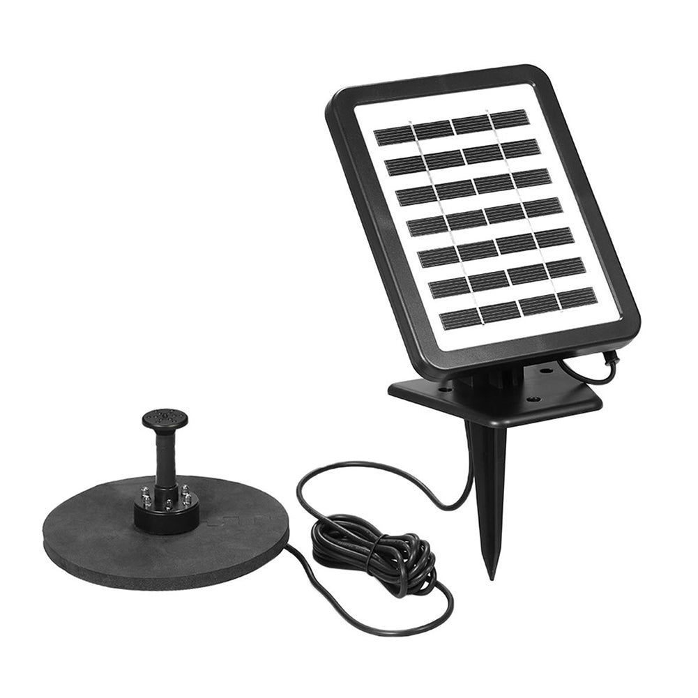 AS102L Solar Powered Fountain Pump 7V Brushless Water Fountain Panel Kit with LED Lights for Fish Tank Small Pond Garden