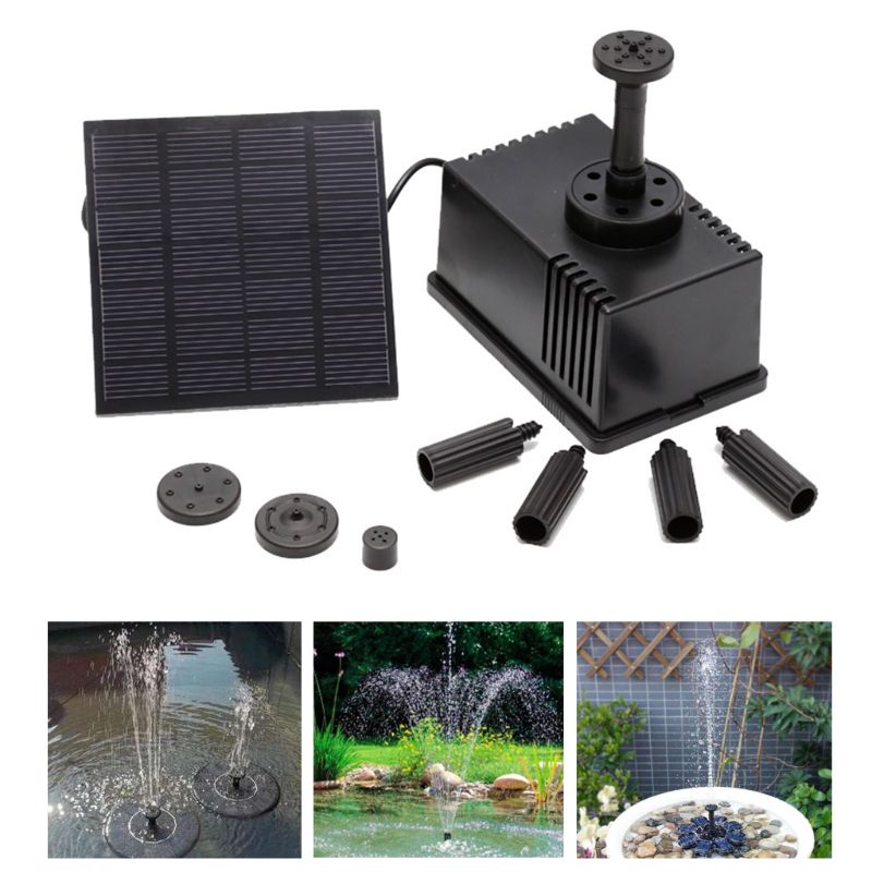 AS180-0715B 7W Solar Powered Fountain Pump Water Features Bird Bath Fountain Pond Pump for Outdoor Pond