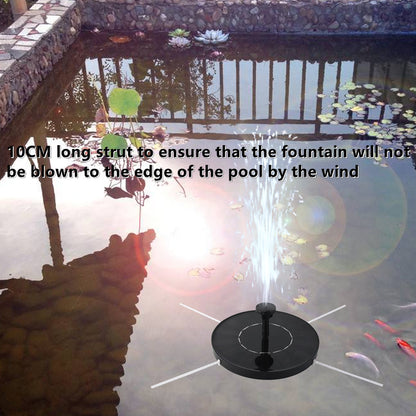 1.5W Solar Fountain Pump Garden Solar Powered Water Feature Pond Pump with 6 Nozzles for Bird Bath, Fish Tank
