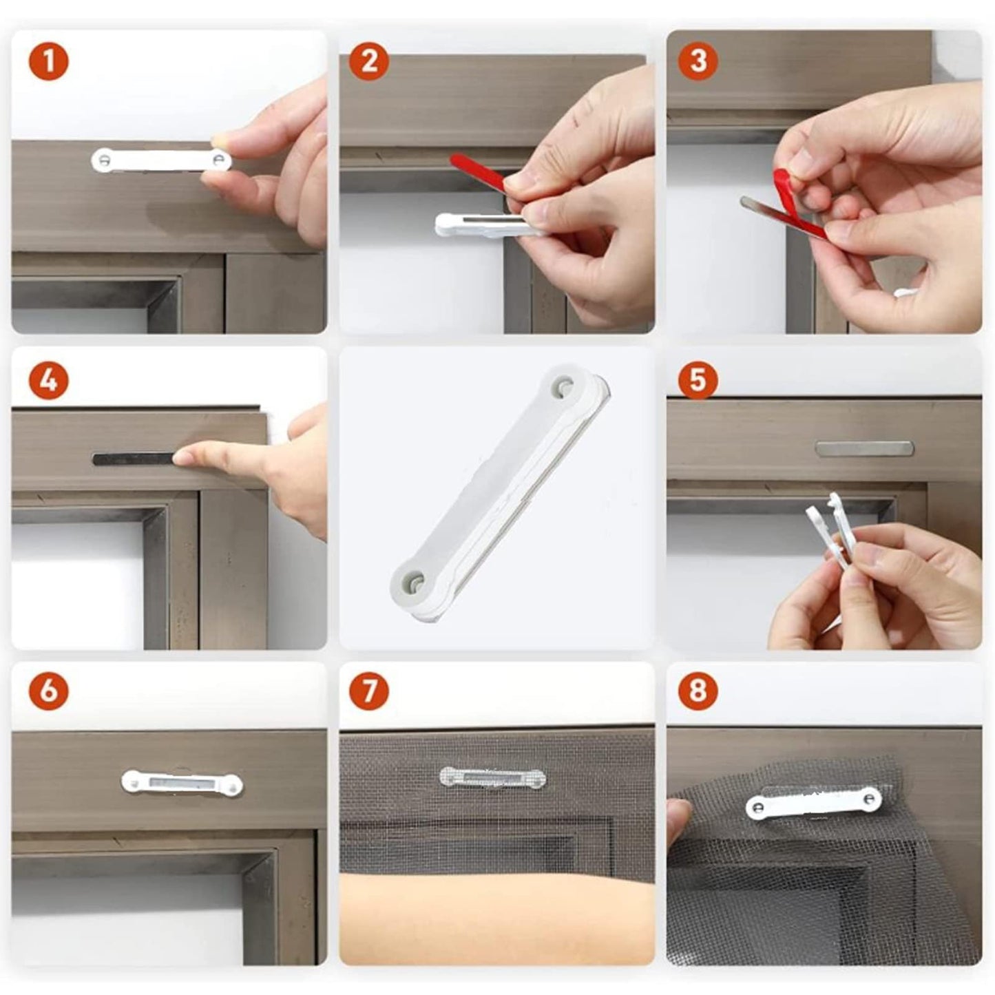 12Pcs Punch Free Anti Mosquito Window Screen Magnetic Clip Window Screen Buckle with Patch