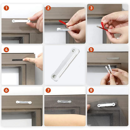 12Pcs Punch Free Anti Mosquito Window Screen Magnetic Clip Window Screen Buckle with Patch