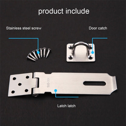 5-inch Door Security Padlock 304 Stainless Steel Anti-theft Hasp Latch for Window Cabinet
