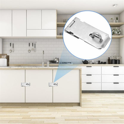 5-inch Door Security Padlock 304 Stainless Steel Anti-theft Hasp Latch for Window Cabinet