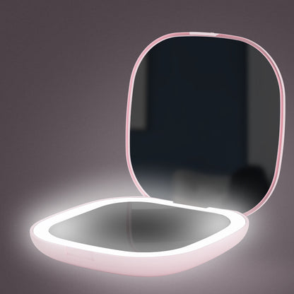 Mini Compact LED Makeup Mirror with Light 5X Magnifying Portable Pocket Vanity Mirror