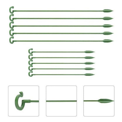 10PCS 58CM Plant Support Stake Garden Flower Single Stem Fiberglass Support Cage Ring Indoor Orchid Peony Supporting Stick