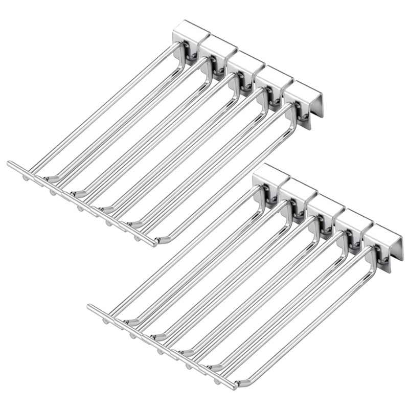 10PCS 20CM Supermarket Mop Pot Organizer Double Square Rod Storage Rack 10KG Bearing Hanger