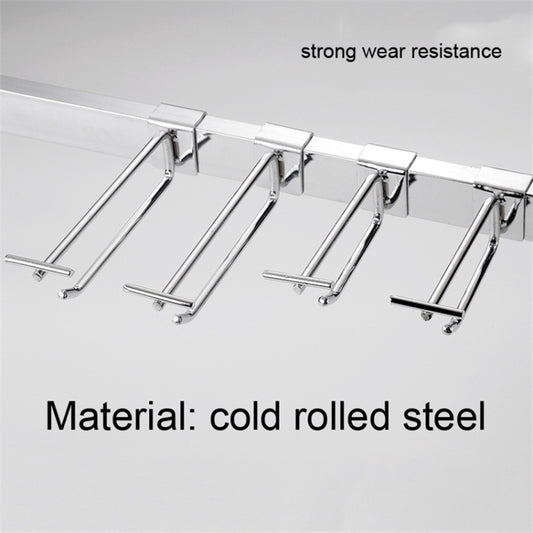 10PCS 20CM Supermarket Mop Pot Organizer Double Square Rod Storage Rack 10KG Bearing Hanger