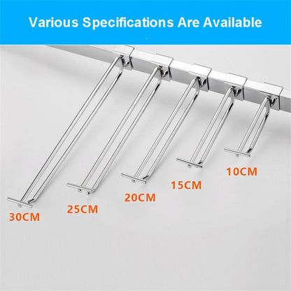 10PCS 20CM Supermarket Mop Pot Organizer Double Square Rod Storage Rack 10KG Bearing Hanger