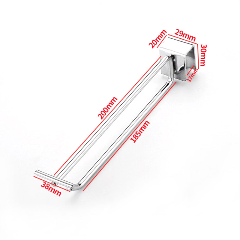 10PCS 20CM Supermarket Mop Pot Organizer Double Square Rod Storage Rack 10KG Bearing Hanger