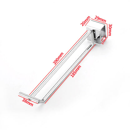 10PCS 20CM Supermarket Mop Pot Organizer Double Square Rod Storage Rack 10KG Bearing Hanger
