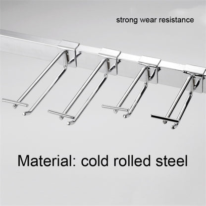10PCS 15CM Supermarket Square Tube Garage Cold Rolled Steel Wall Hanger Double-Rod Storage Hanging Pole Organizer