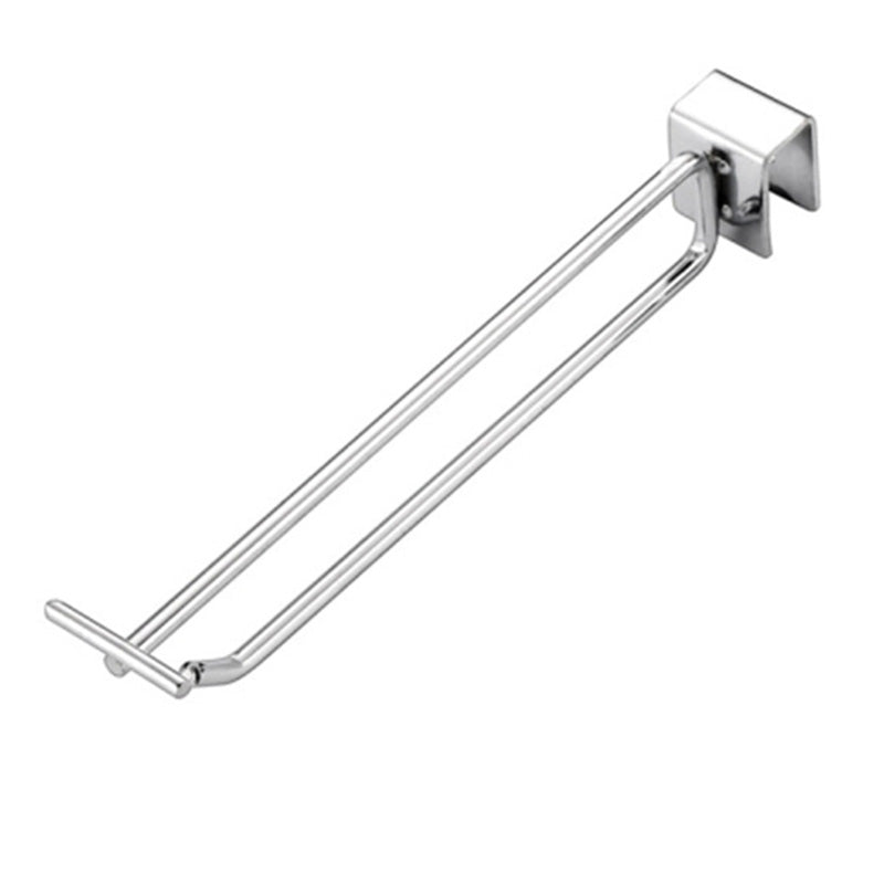 10PCS 15CM Supermarket Square Tube Garage Cold Rolled Steel Wall Hanger Double-Rod Storage Hanging Pole Organizer
