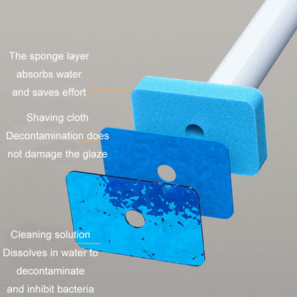 Magnetic Wall Mounted Toilet Brush Set Disposable WC Brush Head Long Handle Toilet Cleaner