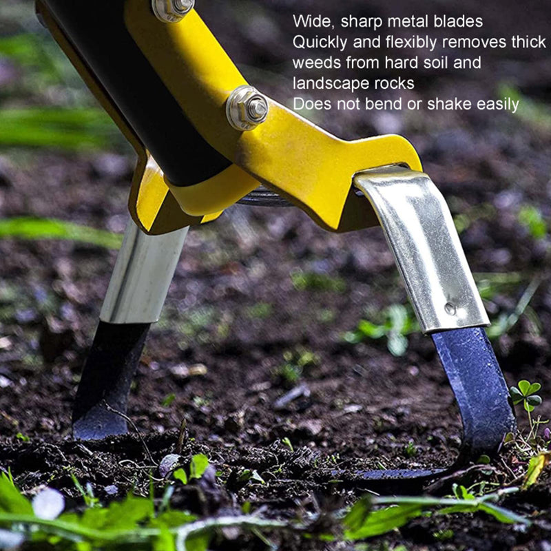 MYL-10 1.6m 4-Section Weeding Hoe Garden Tool Loop Stirrup Hoe Scuffle Garden Hoe for Outdoor Gardening