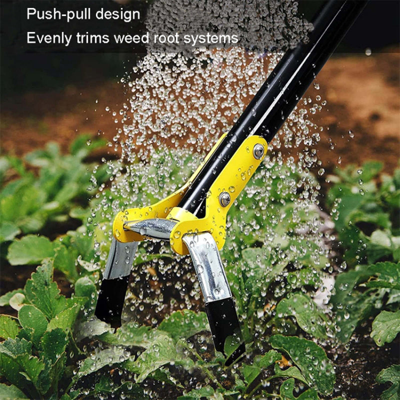 MYL-10 1.6m 4-Section Weeding Hoe Garden Tool Loop Stirrup Hoe Scuffle Garden Hoe for Outdoor Gardening