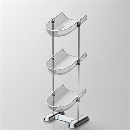 Three Layers Bathroom Stainless Steel Column Soap Holder Tray Draining Soap Dish Electroplating Storage Shelf