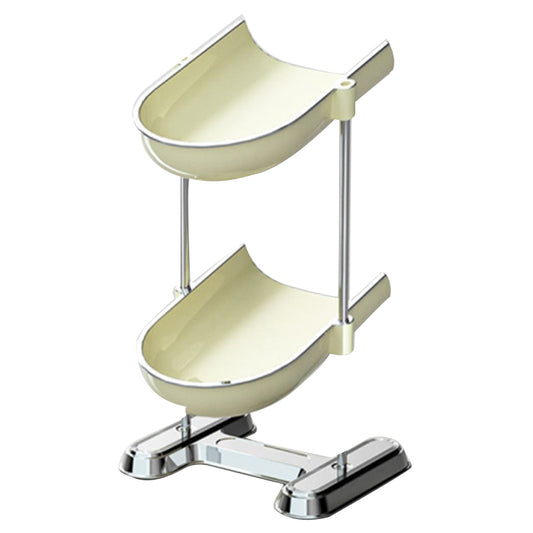 Double Layer Soap Holder Tray Draining Soap Dish Electroplating Storage Shelf Bathroom Supplies