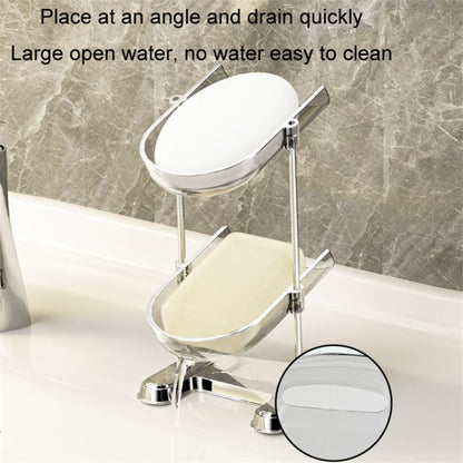 Single Layer Draining Soap Dish Soap Holder Tray Electroplating Storage Shelf Bathroom Supplies