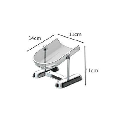 Single Layer Draining Soap Dish Soap Holder Tray Electroplating Storage Shelf Bathroom Supplies