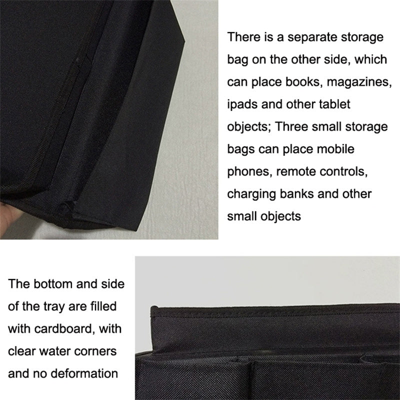 SF001 Oxford Cloth Sofa Armrest Storage Pockets Holder Couch Hanging Remote Control Organizer Tray