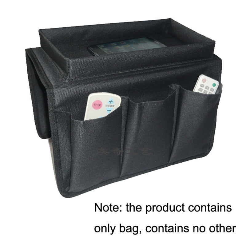 SF001 Oxford Cloth Sofa Armrest Storage Pockets Holder Couch Hanging Remote Control Organizer Tray