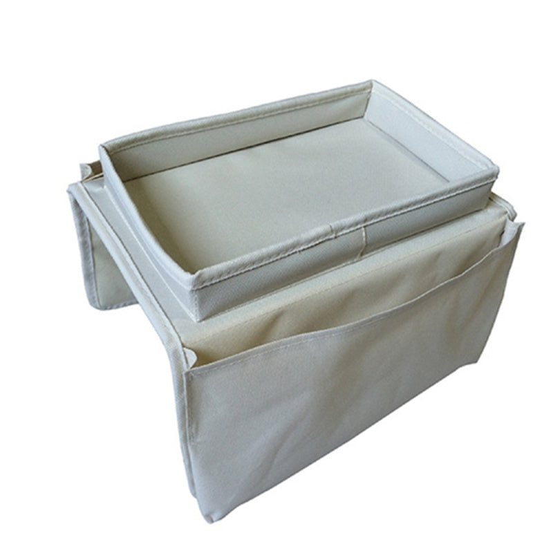 SF001 Oxford Cloth Sofa Armrest Storage Pockets Holder Couch Hanging Remote Control Organizer Tray