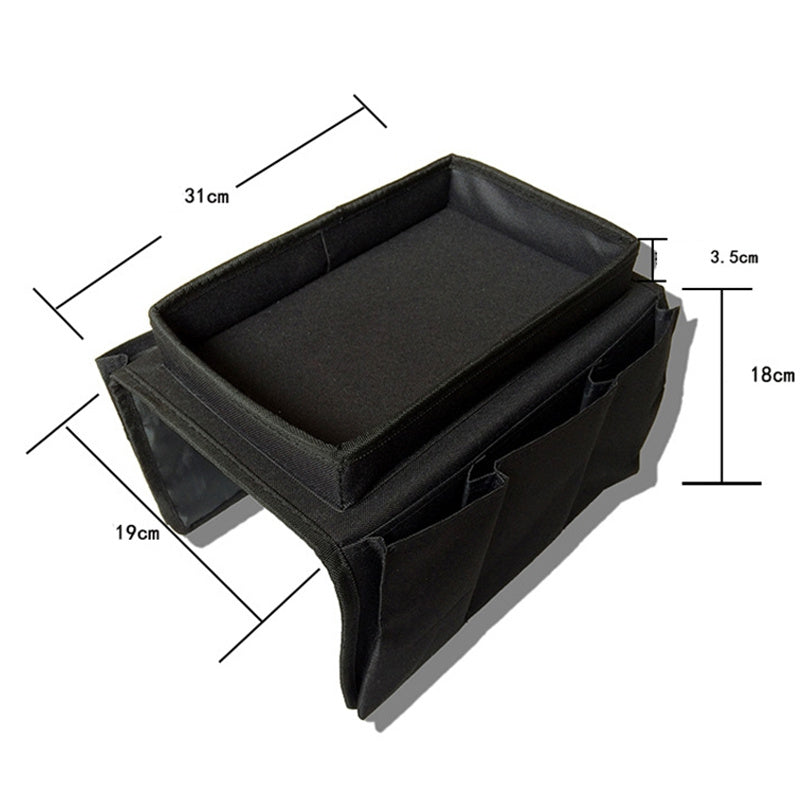 SF001 Oxford Cloth Sofa Armrest Storage Pockets Holder Couch Hanging Remote Control Organizer Tray