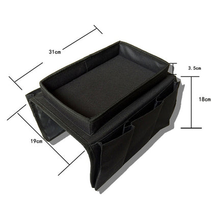 SF001 Oxford Cloth Sofa Armrest Storage Pockets Holder Couch Hanging Remote Control Organizer Tray