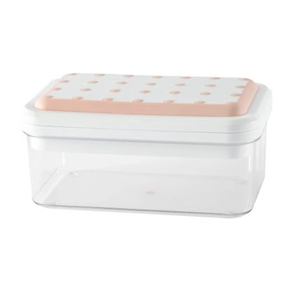 Single Layer Kitchen Ice Tray with Lid Press Ice Cube Maker Mold Box (BPA Free, No FDA Certificate)