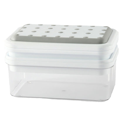Double Layer Ice Cube Maker Mold Box Kitchen Press Ice Tray with Lid  (BPA Free, No FDA Certificate)