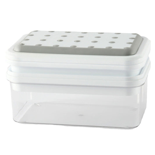 Double Layer Ice Cube Maker Mold Box Kitchen Press Ice Tray with Lid  (BPA Free, No FDA Certificate)