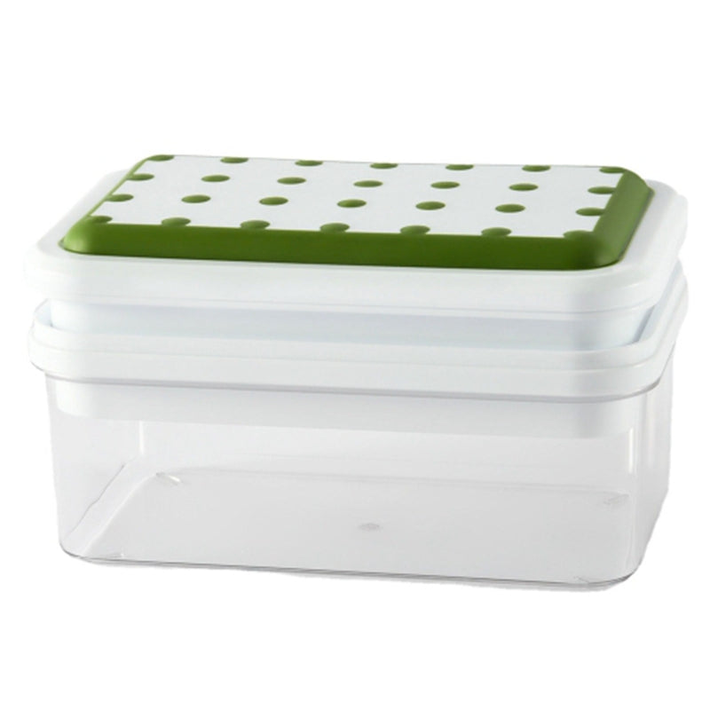 Double Layer Ice Cube Maker Mold Box Kitchen Press Ice Tray with Lid  (BPA Free, No FDA Certificate)
