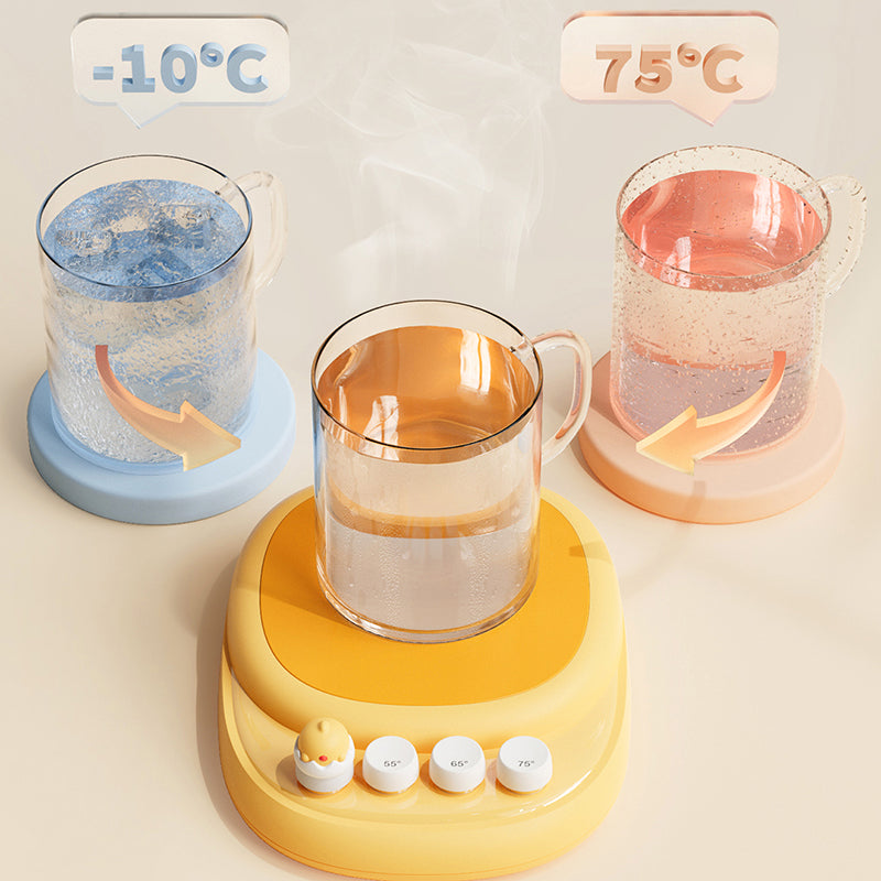 SOTHING Thermostatic Coaster 3 Temperature Adjustments PTC Heating Coffee Milk Warmer Coaster, EU Plug