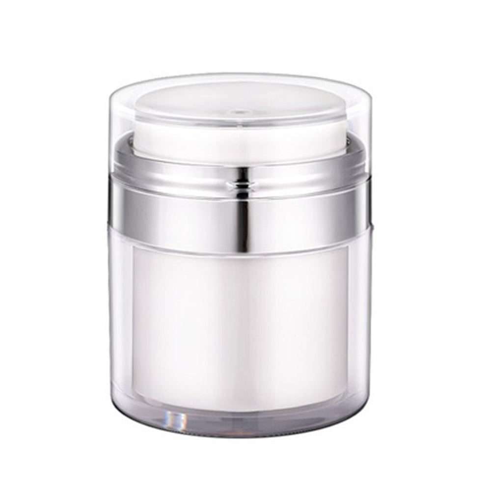 15ML Mini Size Airless Pump Jar Vacuum Bottle Container Travel Accessory for Makeup Cream, Lotions (Dual-Layer)