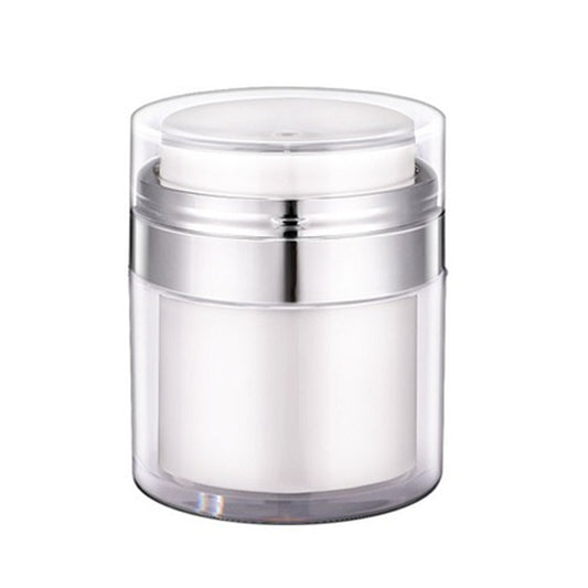 15ML Mini Size Airless Pump Jar Vacuum Bottle Container Travel Accessory for Makeup Cream, Lotions (Dual-Layer)