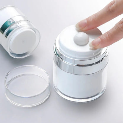 30ML Vacuum Cream Storage Bottle Lotion Dispenser Mini Makeup Airless Pump Cream Jar Container (Dual-Layer)
